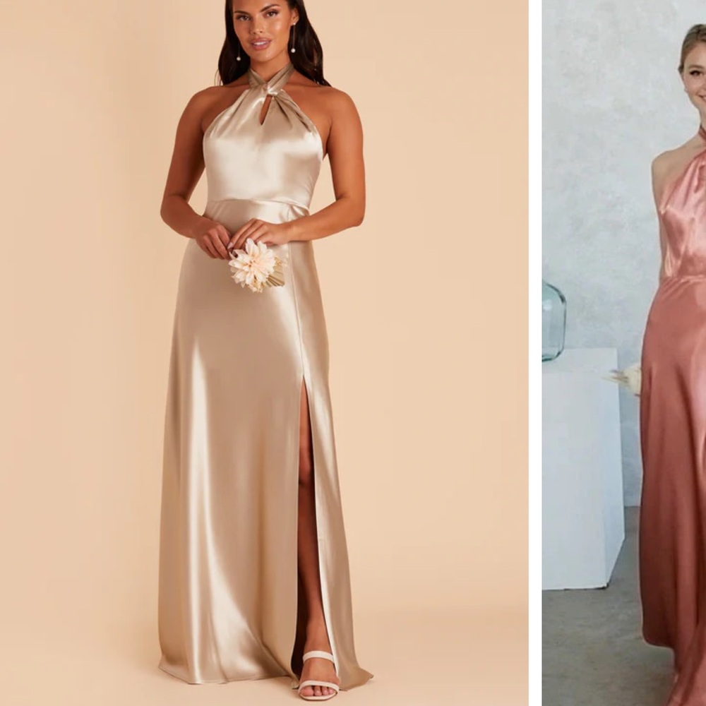 Sherri Hill Cream Backless Halter Gown